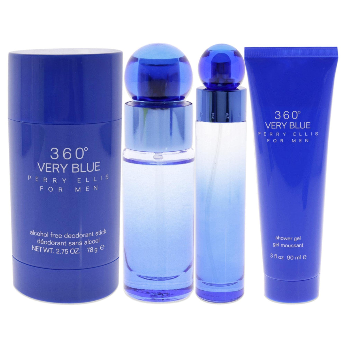 Perry Ellis 360 Very Blue For Men 4 PCS Eau De Toilette Gift - Perry Ellis Official Imagery - 3
