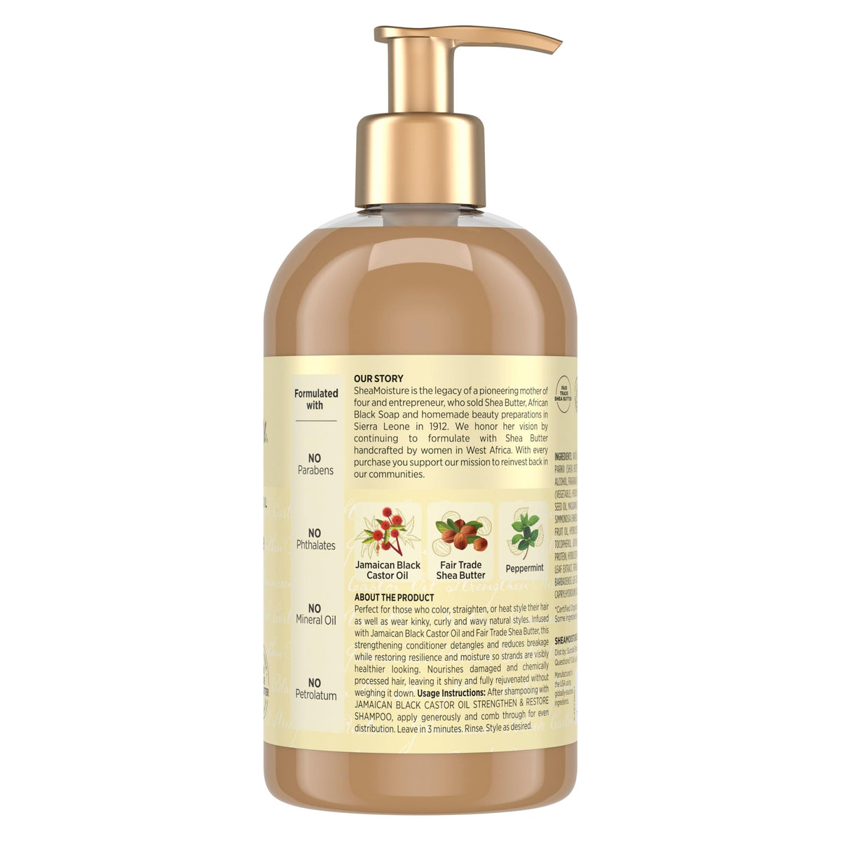 Shea Moisture Jamaican Black Castor Oil Conditioner 13oz – close-up detail