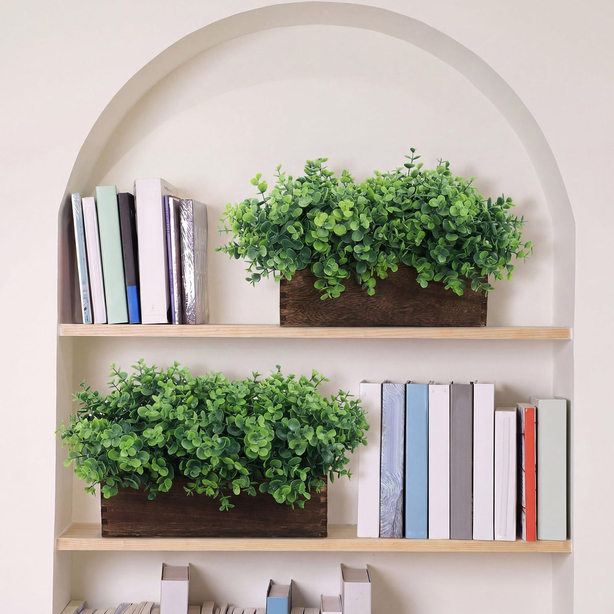 Lyrow 2 Pack Eucalyptus Plant Brown 11 4 Inch Emerald Green - Lyrow Official Imagery - 4