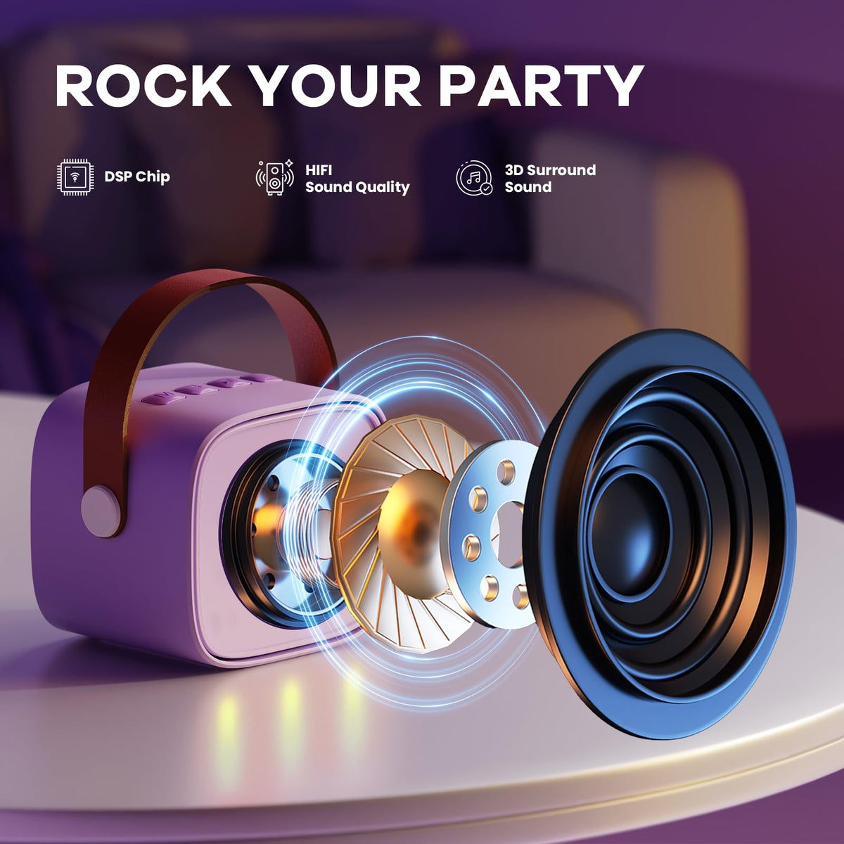 YLL Karaoke Machine for Kids Birthday Gifts for Girls 3 4 5 – packaging and label