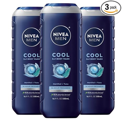 NIVEA MEN Cool 3 in 1 Body Wash with Menthol Multipack 3 x