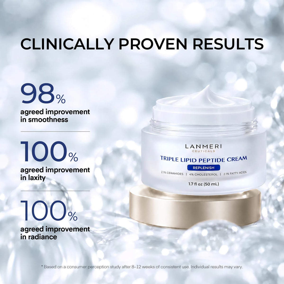 Lanmeri Triple Lipid Peptide Cream Rich Face Moisturizer - Lanmeri Official Imagery - 7