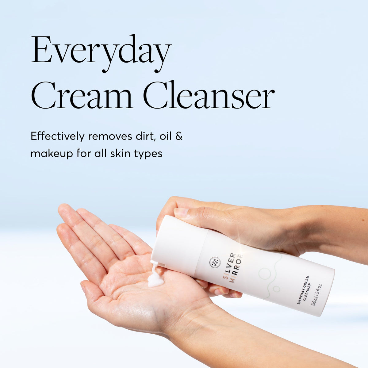 Facial Cleanser for All Skin Types with Grapeseed Oil 5 fl - Silver Mirror Official Imagery - 4