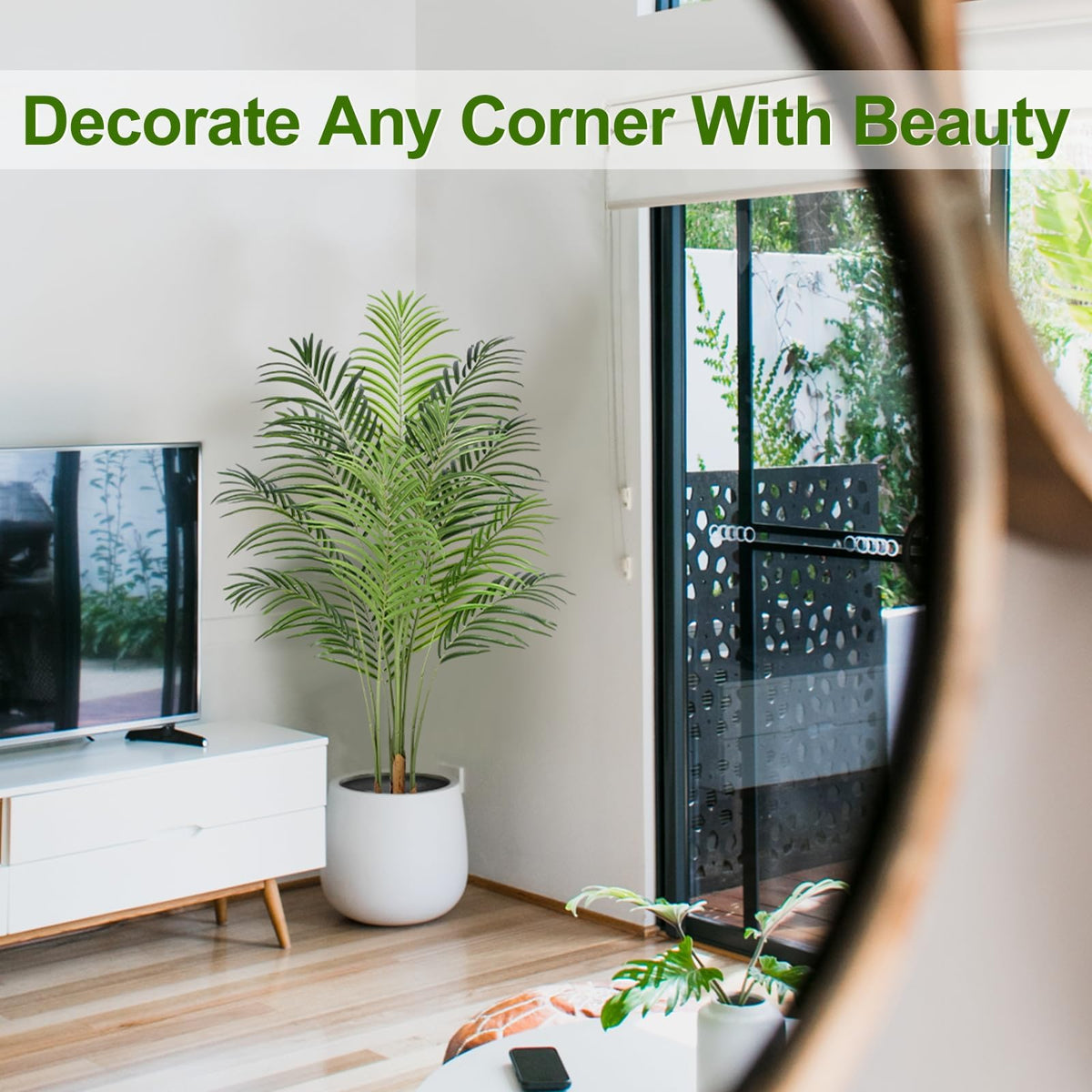 4ft Artificial Palm Tree Indoor Plant Tall Fake Tropical - Keeplush Official Imagery - 8