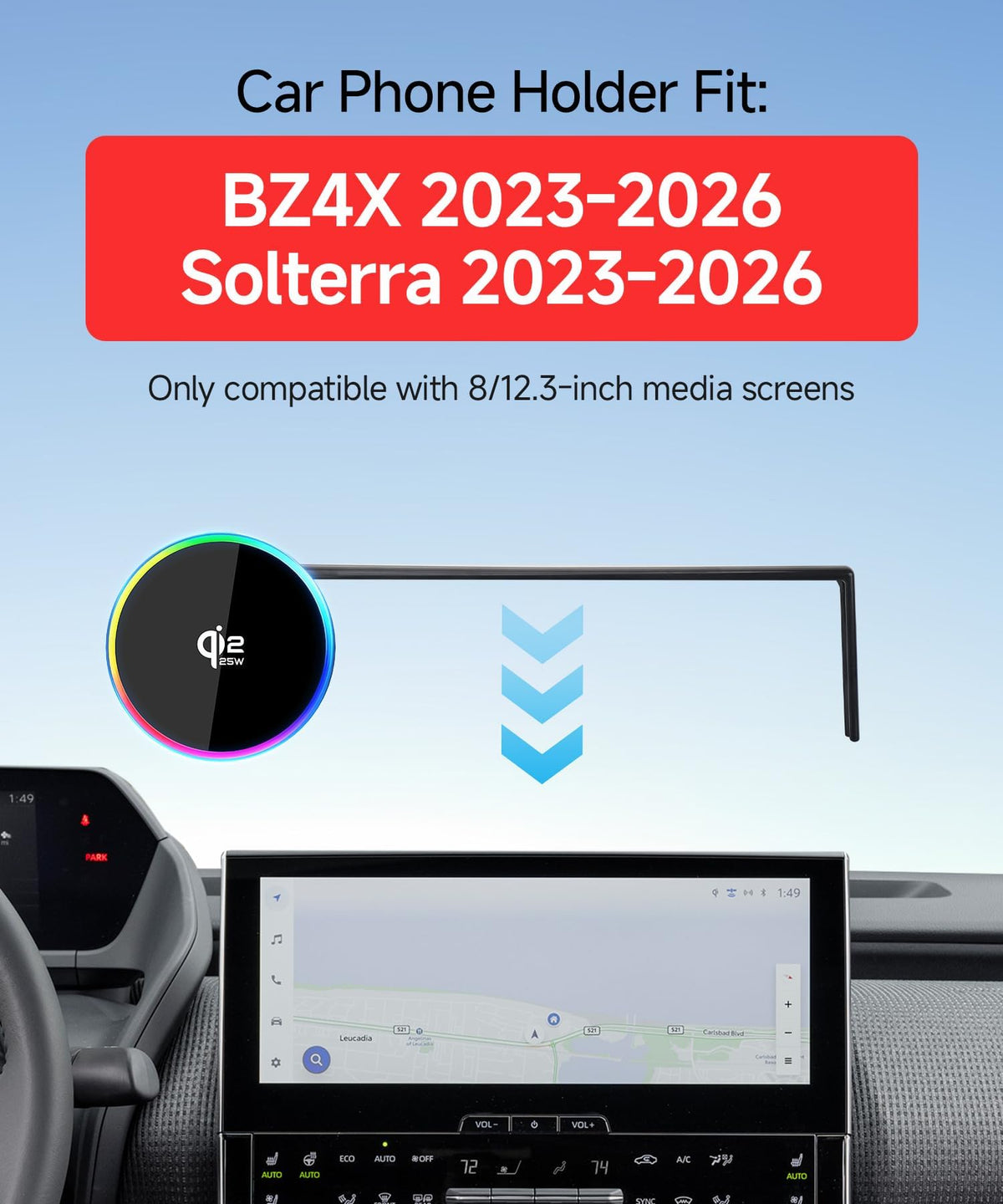Qi2 2 25W Fast Wireless Charger Car Phone Mount for Toyota - MaserWeller Official Imagery - 3