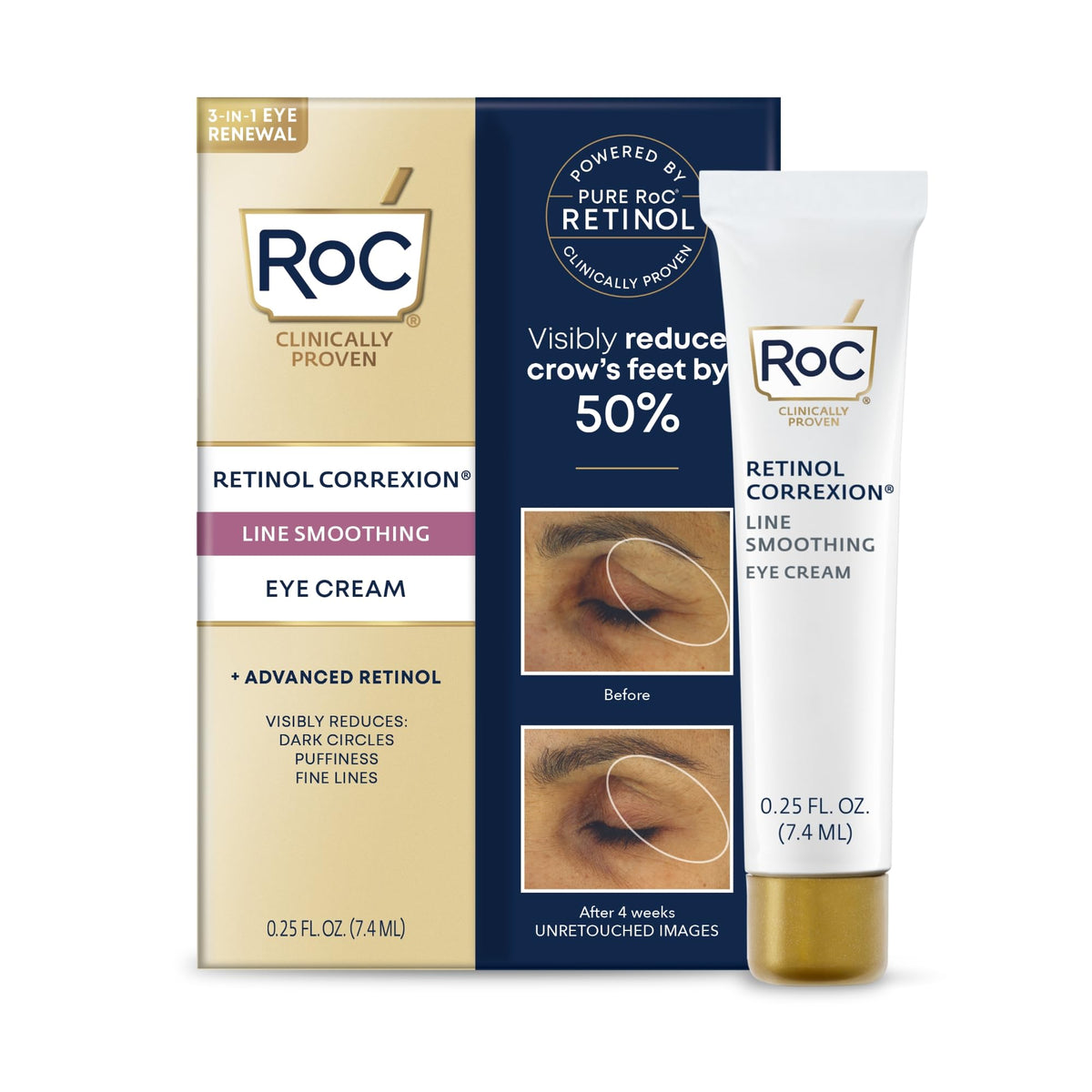 RoC Retinol Correxion Eye Cream Mini for Dark Circles – close-up detail