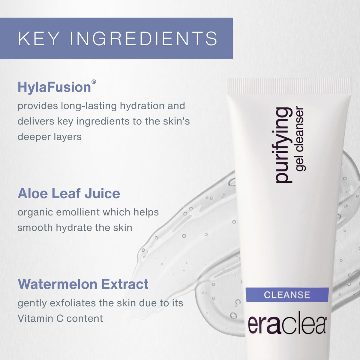 eraclea Purifying Gel Cleanser with Hyaluronic Acid and Aloe - eraclea Official Imagery - 3