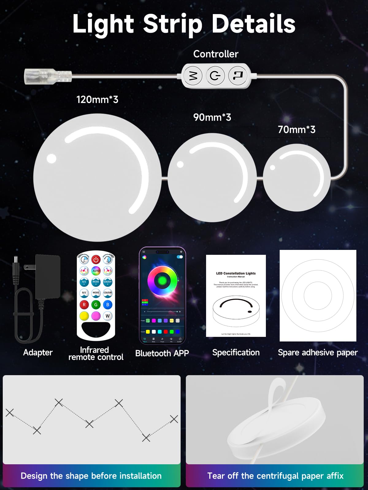 KANTUTOE Smart LED Wall Lights 9 Piece RGB LED Light with - KANTUTOE Official Imagery - 7