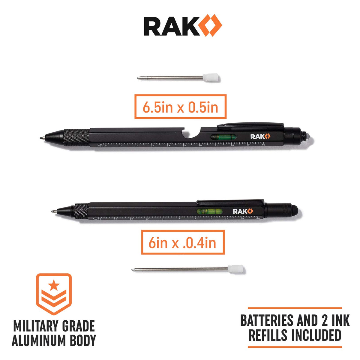RAK Multitool Pen – full view, size 5.5 inches