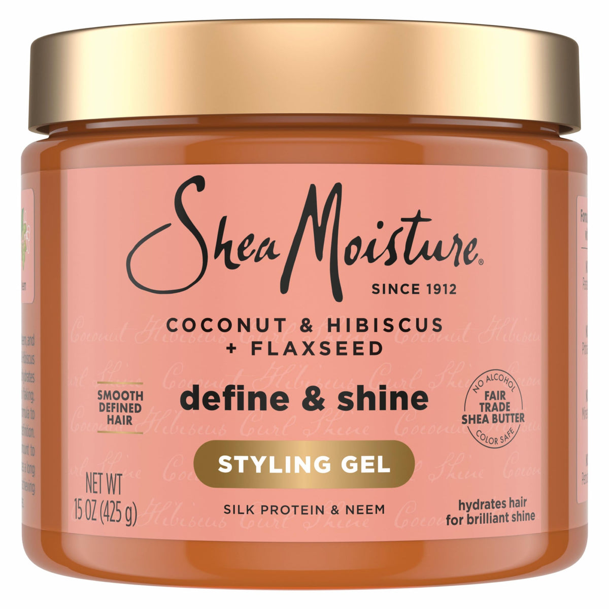 Shea Moisture Coconut Hibiscus Define Shine Styling Gel 15oz – product photo (Gels)