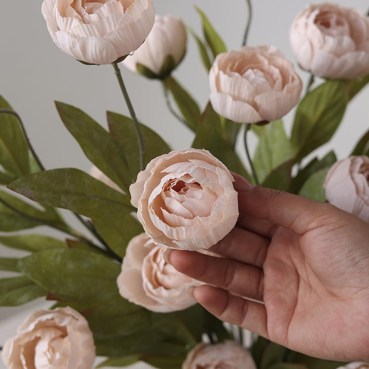 VIERENA 6 Pcs 27 Faux Silk Peony Artificial Flowers Stems - VIERENA Official Imagery - 8