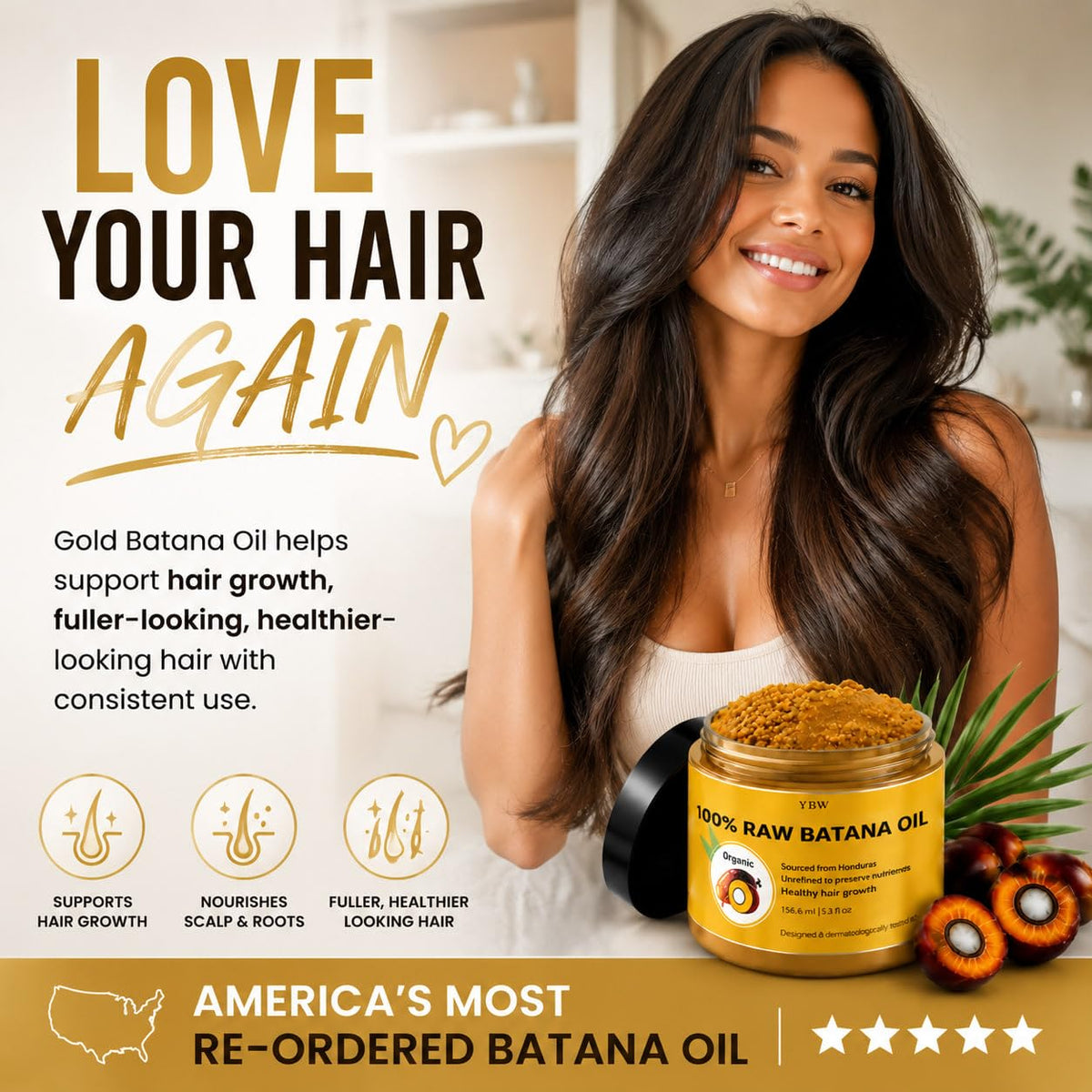Raw Batana Oil for Hair Growth by Dr Sebi Organic Raw - YBW Official Imagery - 6