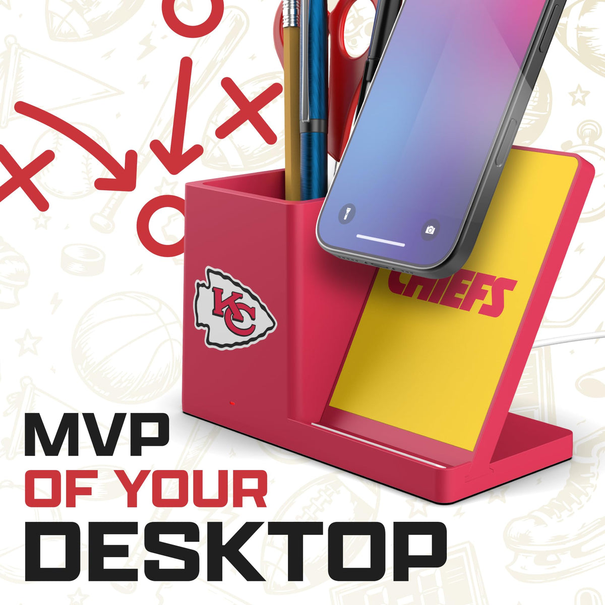 SOAR NFL Unisex Wireless Charging Stand and Desktop - SOAR Official Imagery - 5