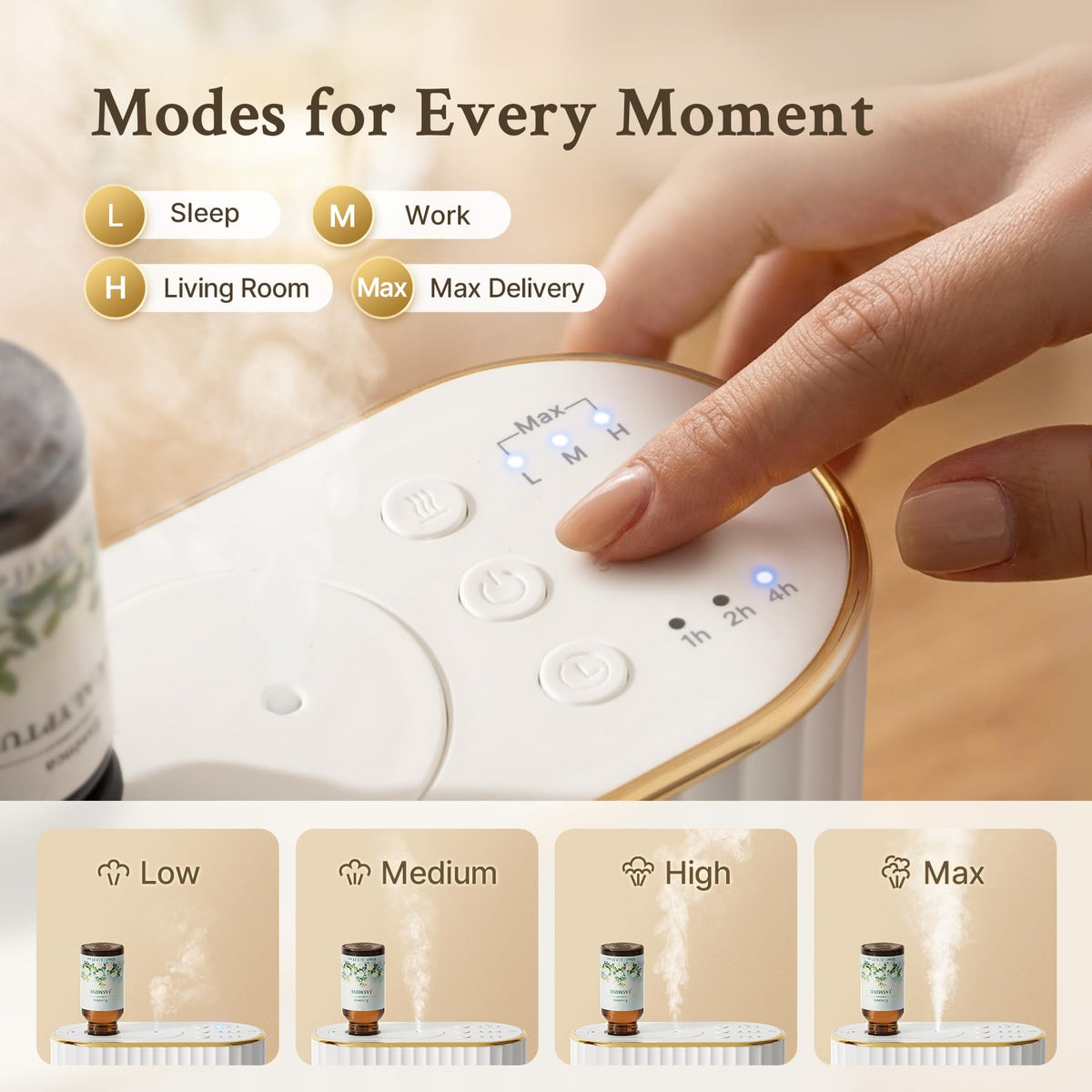 Waterless Diffuser for Home Essential Oil Diffuser Wireless - essenca Official Imagery - 5