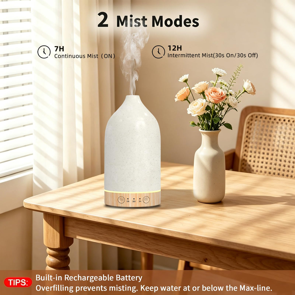 SPLITSKY 150ml Cordless Essential Oil Diffuser with - SPLITSKY Official Imagery - 4