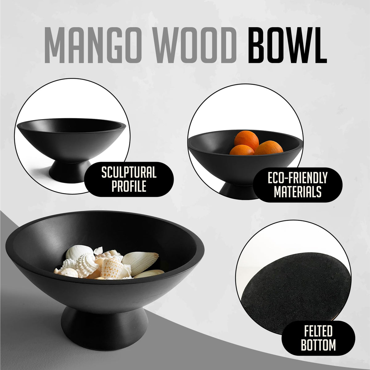 Fairwood Way Handturned Artisan Black Pedestal Bowl - Fairwood Way Official Imagery - 4