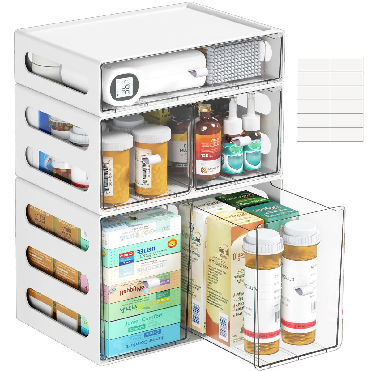 Lifewit Stackable Medicine Cabinet Organizer 3 Units - Lifewit Official Imagery - 2