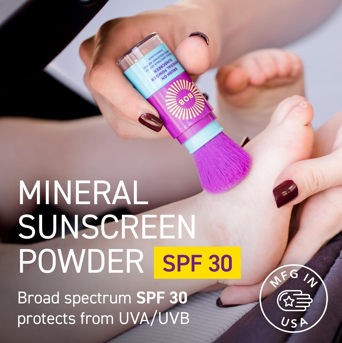 BOB KIDS SPF 50 Sun Spray SPF 30 Brush On Powder Sunscreen - Brush On Block Official Imagery - 5