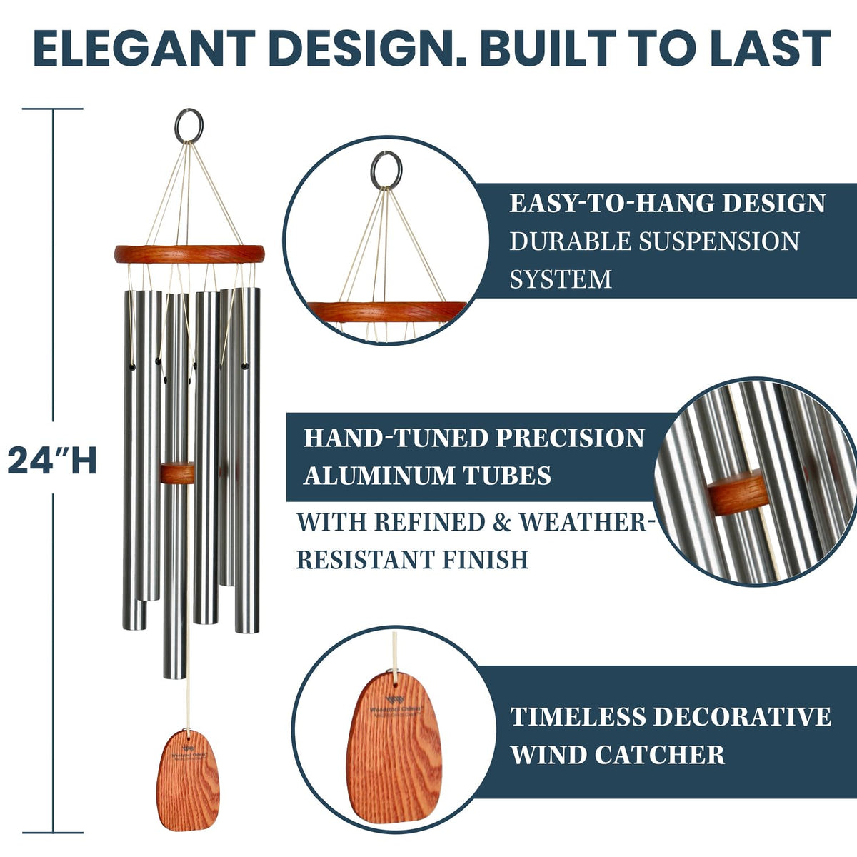Woodstock Wind Chimes Original Amazing Grace Chime Memorial - Woodstock Chimes Official Imagery - 8