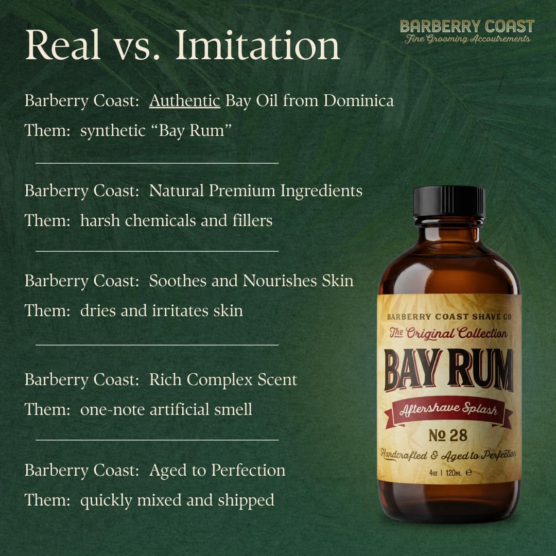 Bay Rum Aftershave Splash for Men - Barberry Coast Shave Co. Official Imagery - 4