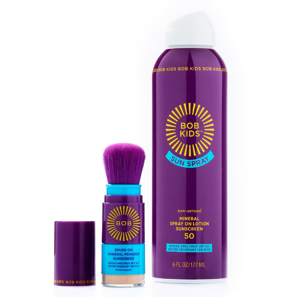 BOB KIDS SPF 50 Sun Spray SPF 30 Brush On Powder Sunscreen - Brush On Block Official Imagery - 2