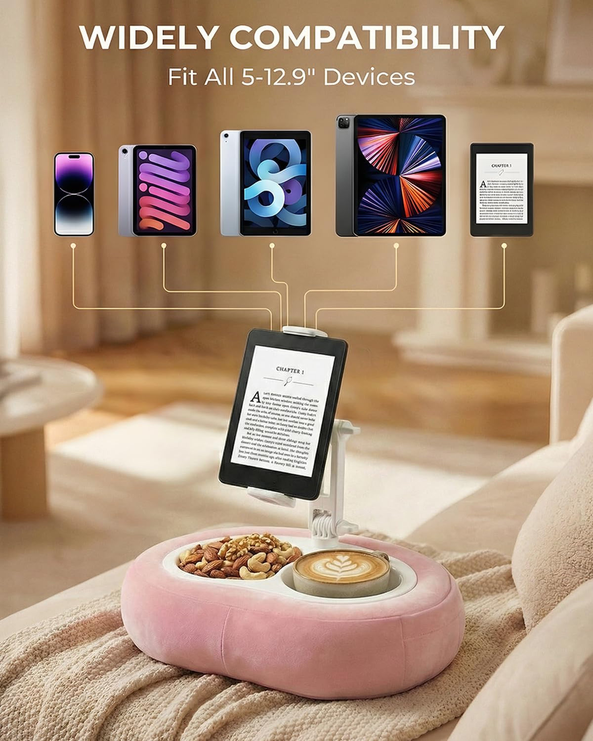 Miledi Tablet Pillow Stand for Bed with 360 Rotating Holder - Miledi Official Imagery - 6