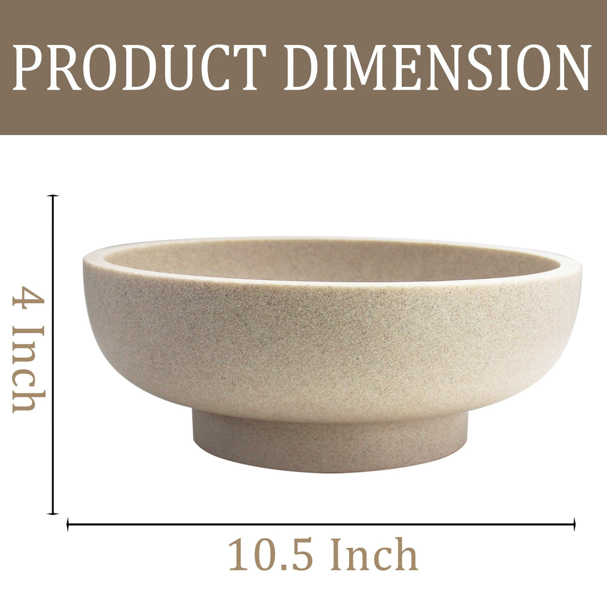 LIN CHUAN Decorative Bowl Large Fruit Bowl Sand Beige - LIN CHUAN Official Imagery - 7