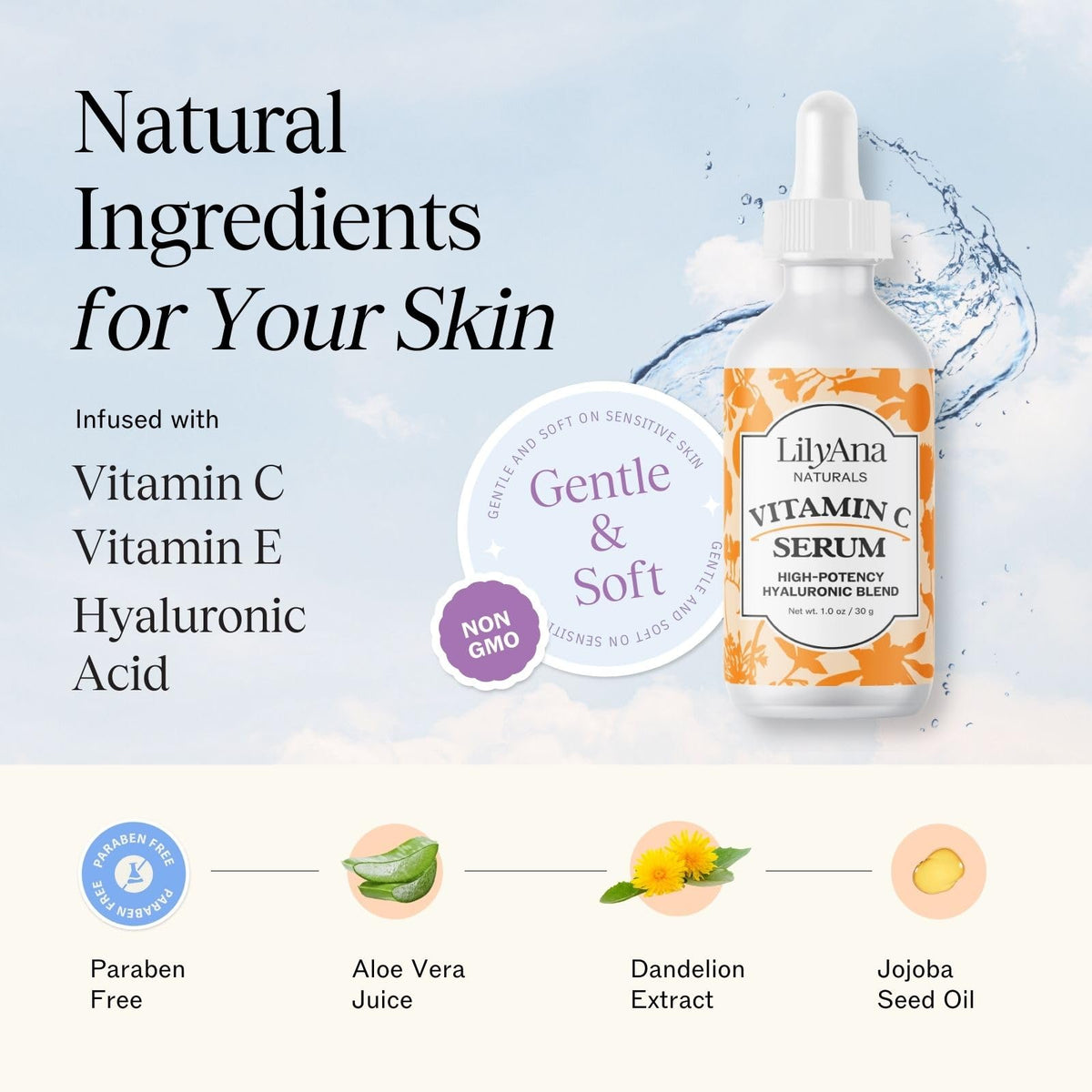 LilyAna Naturals Face Cream 1 7oz and Vitamin C Serum 1oz - LilyAna Naturals Official Imagery - 7