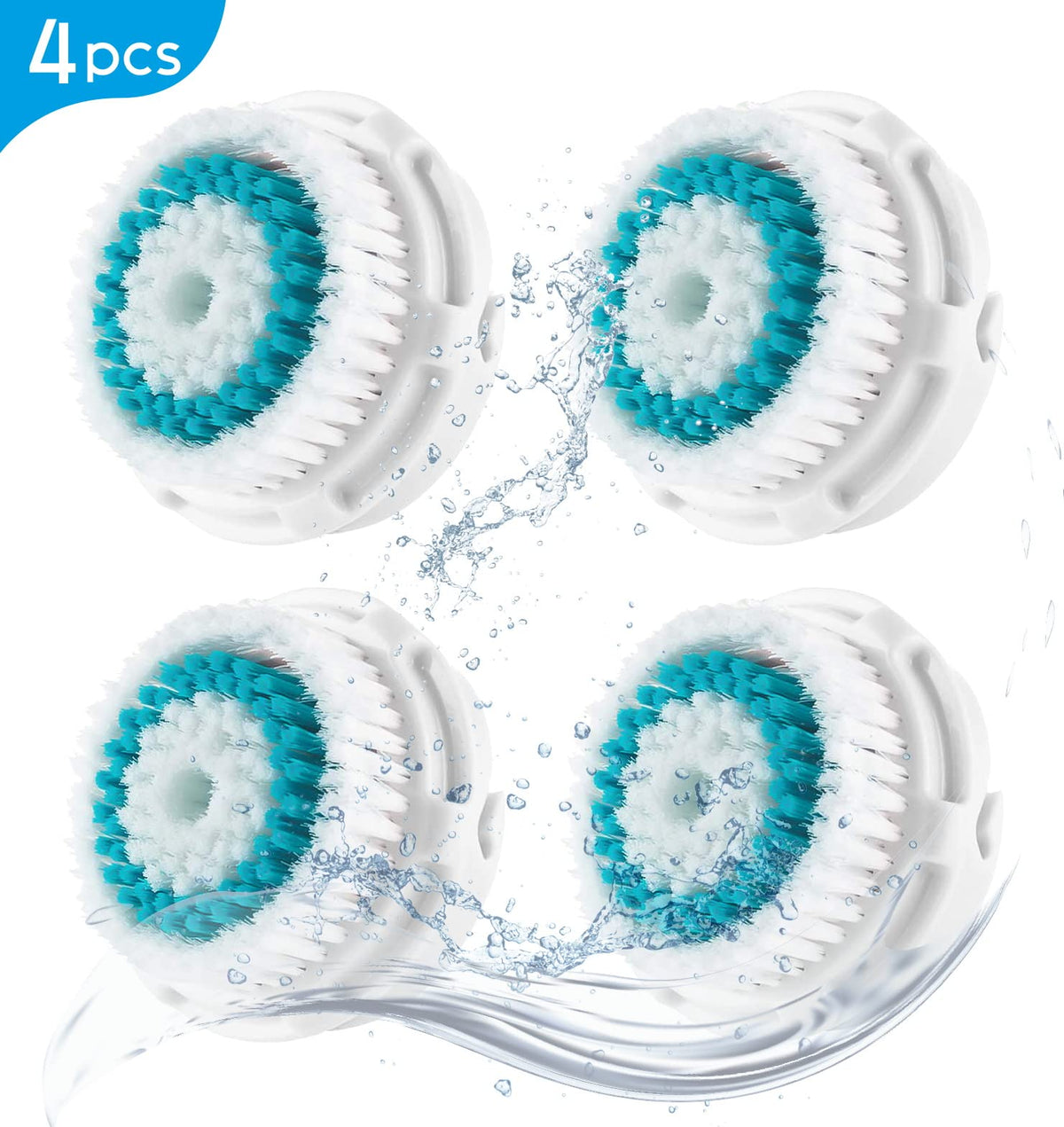 Sensitive and Deep Pore Brush Heads Compatible with - benvesa Official Imagery - 3