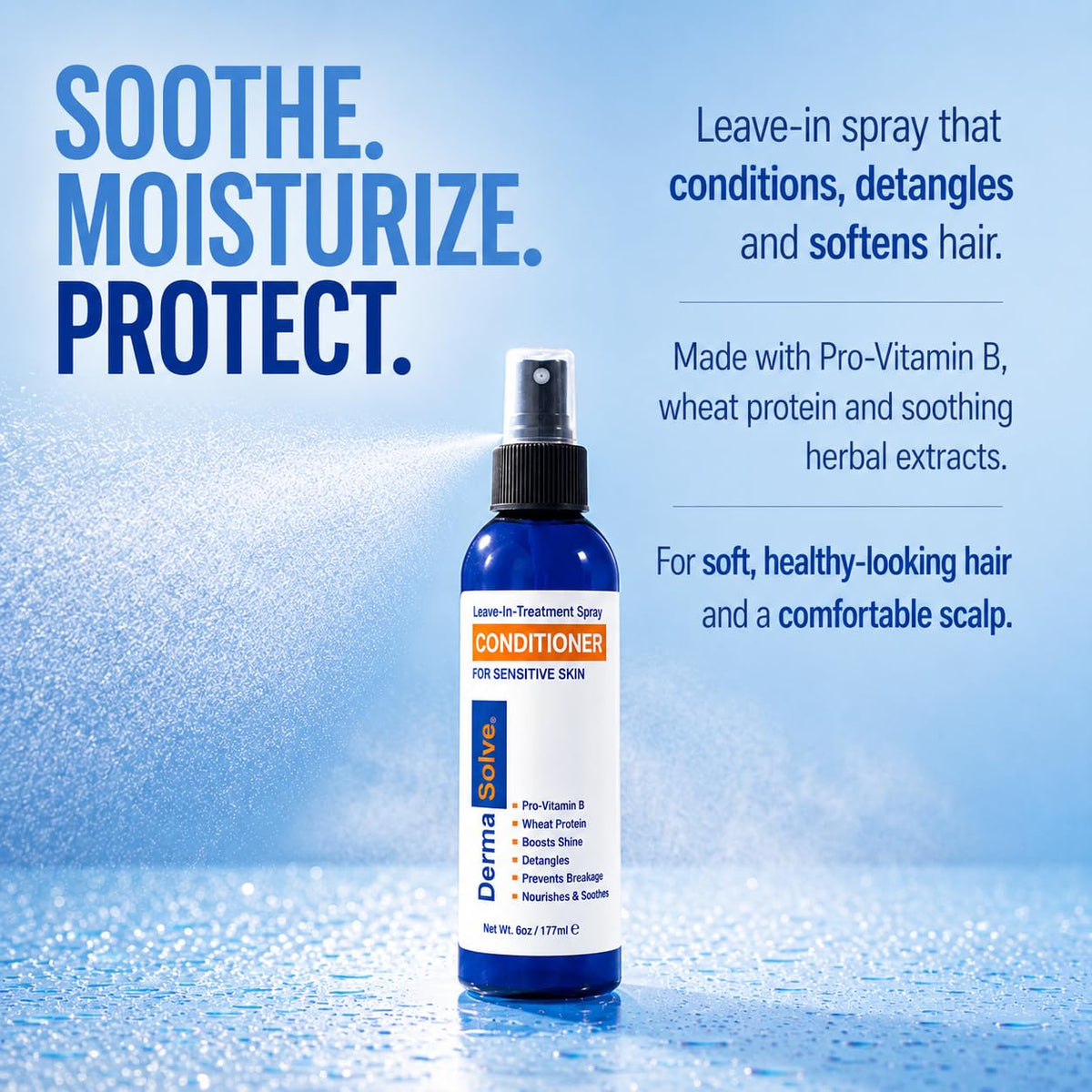 Dermasolve Leave In Conditioner Spray - Dermasolve Official Imagery - 8