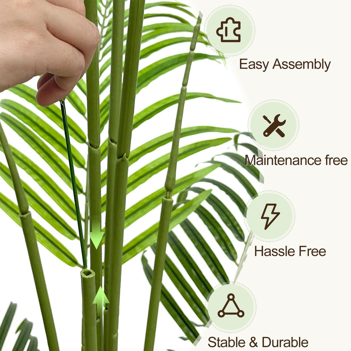 4ft Artificial Palm Tree Indoor Plant Tall Fake Tropical - Keeplush Official Imagery - 4