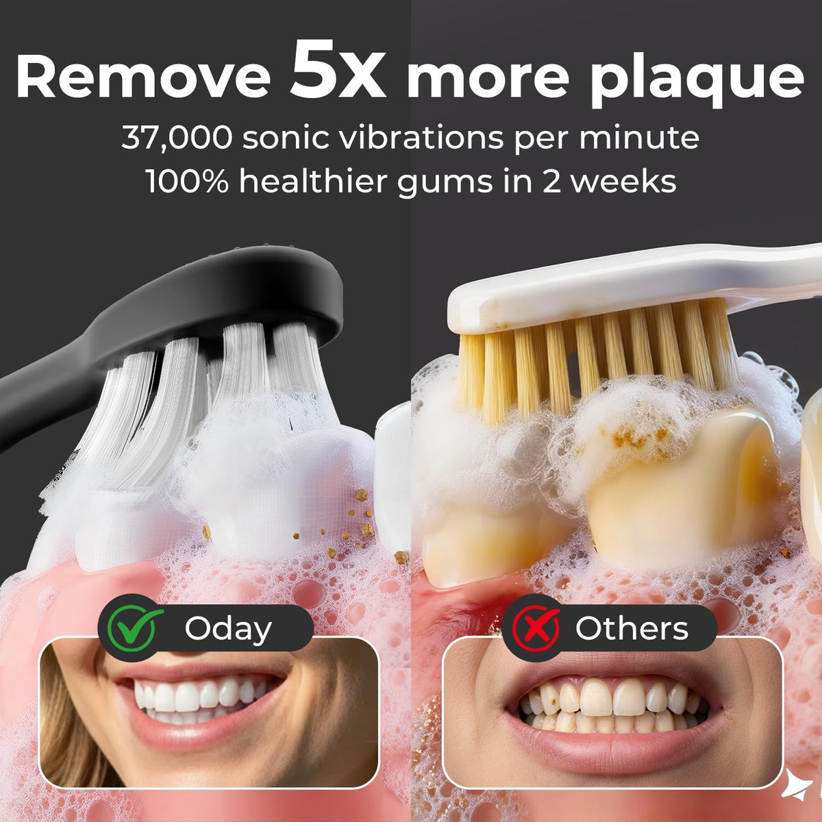 Oday Sonic Electric Toothbrush for Adults with Wall Mounted - Oday Official Imagery - 4