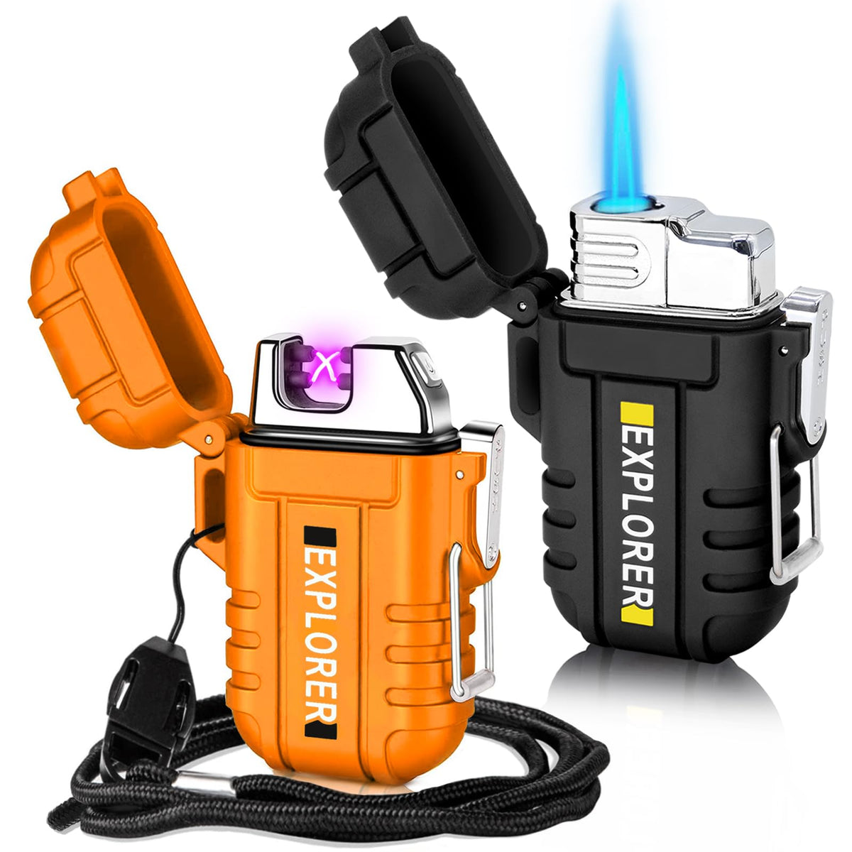 Laffizz 2 Pack Waterproof Lighter Outdoor Windproof Torch Lighters – product photo (Lighters)