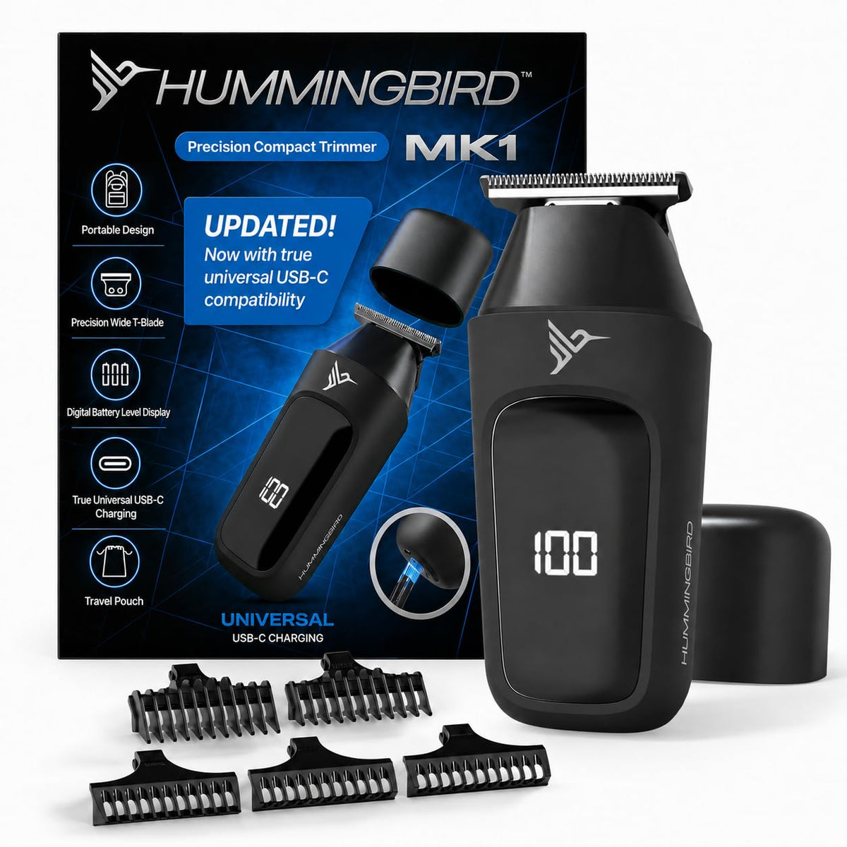 HUMMINGBIRD MK1 Compact Trimmer Portable Electric Beard Body - HUMMINGBIRD Official Imagery - 2
