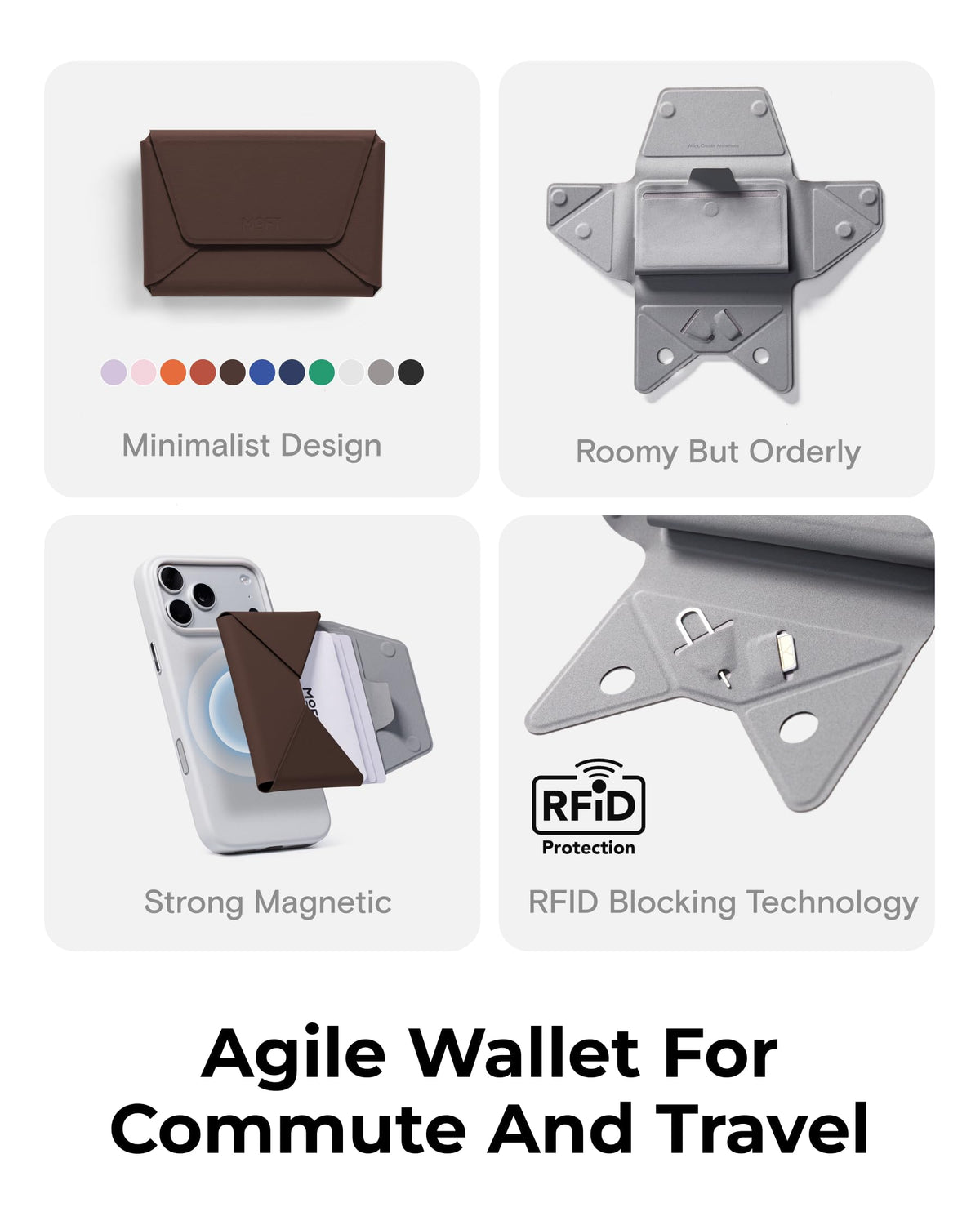 MOFT Magnetic Women Wallet Phone Stand 8 Card Holder RFID - MOFT Official Imagery - 3