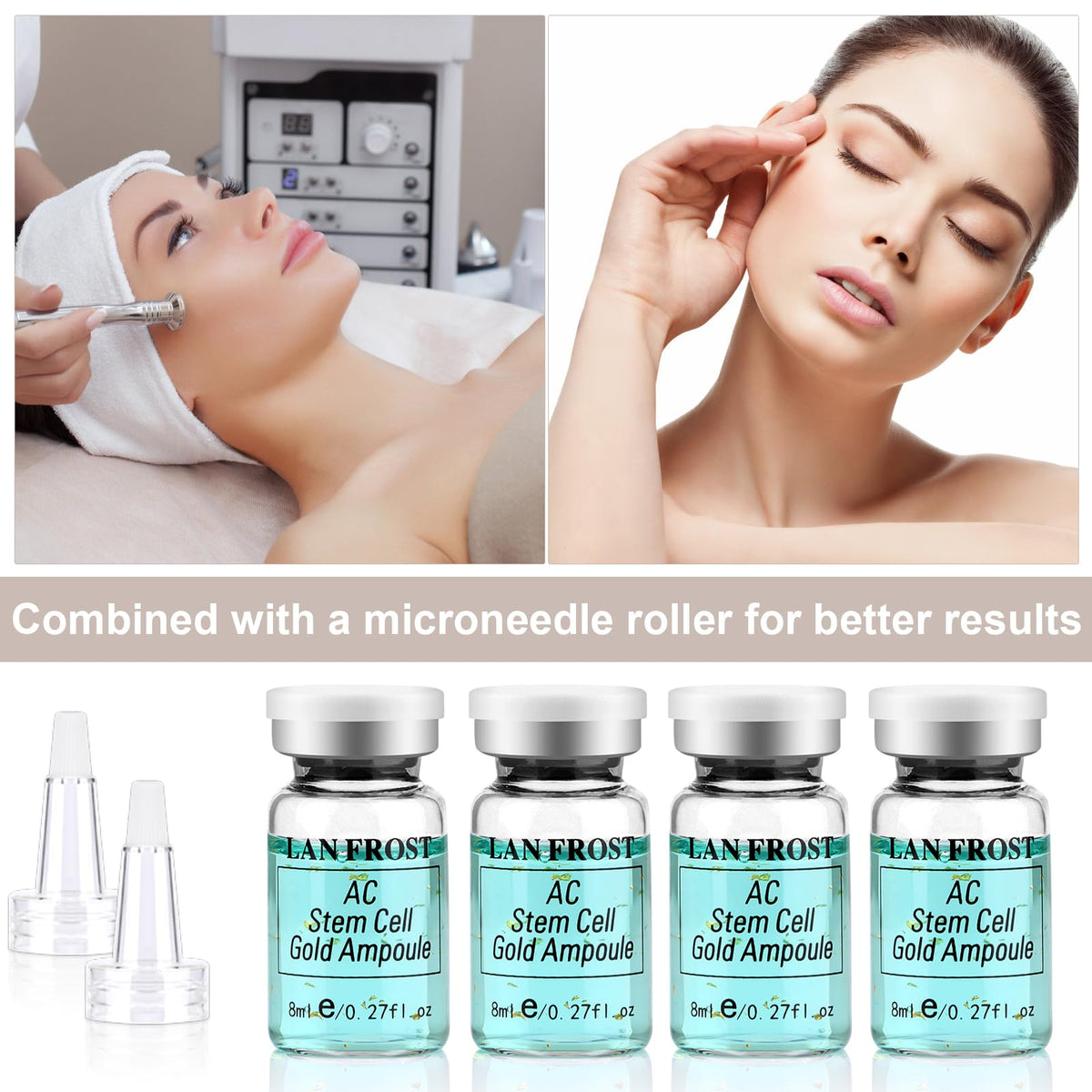 Facial Glow Starter Kit AC Stem Cell Gold Ampoule - TRESSON Official Imagery - 6