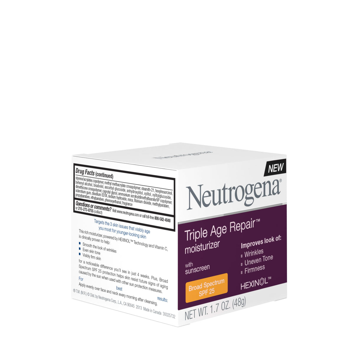 Neutrogena Triple Age Repair Face Moisturizer SPF 25 1 7 fl – close-up detail