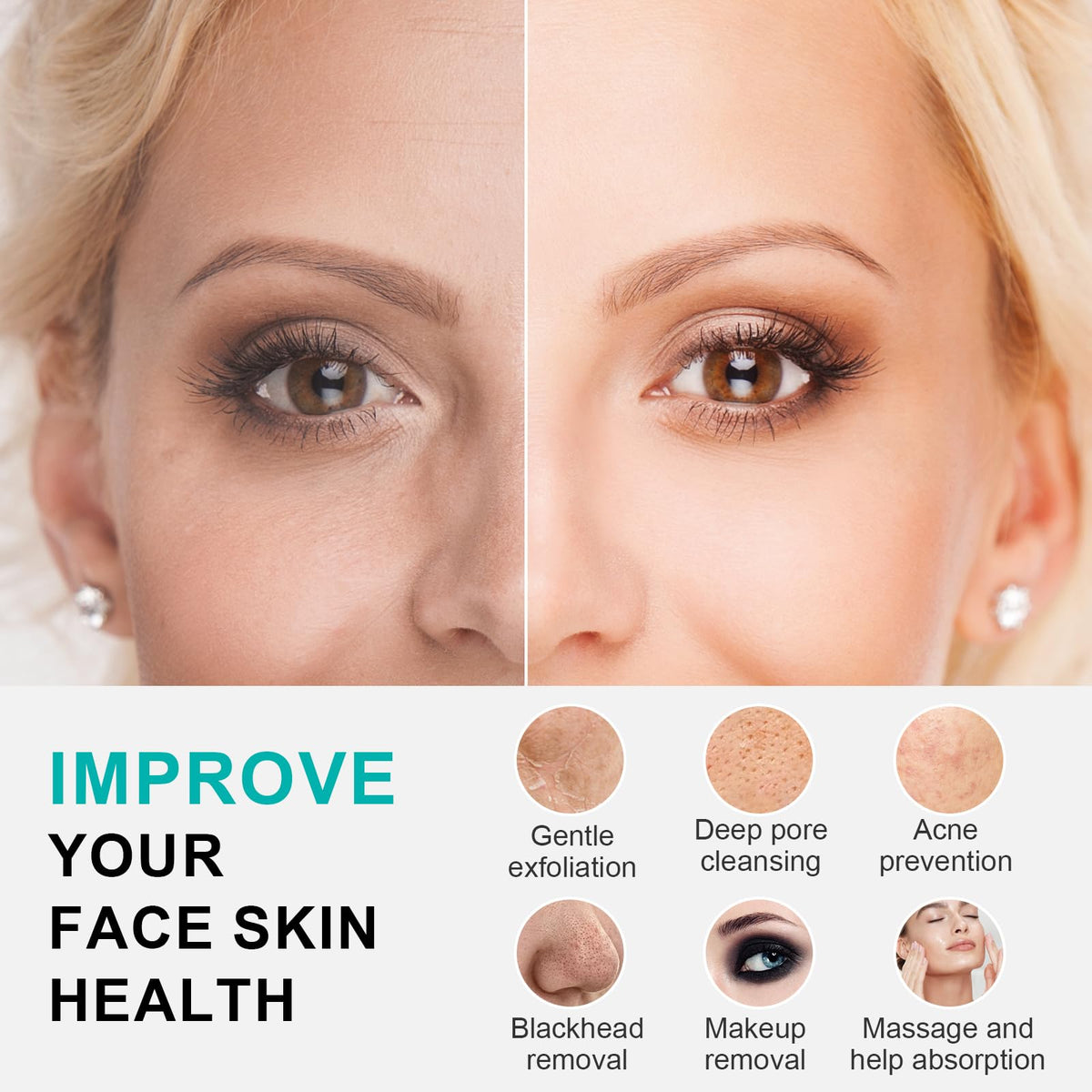 Facial Cleansing Brush 3 in 1 Electric Facial Cleansing - SINLOOG Official Imagery - 8