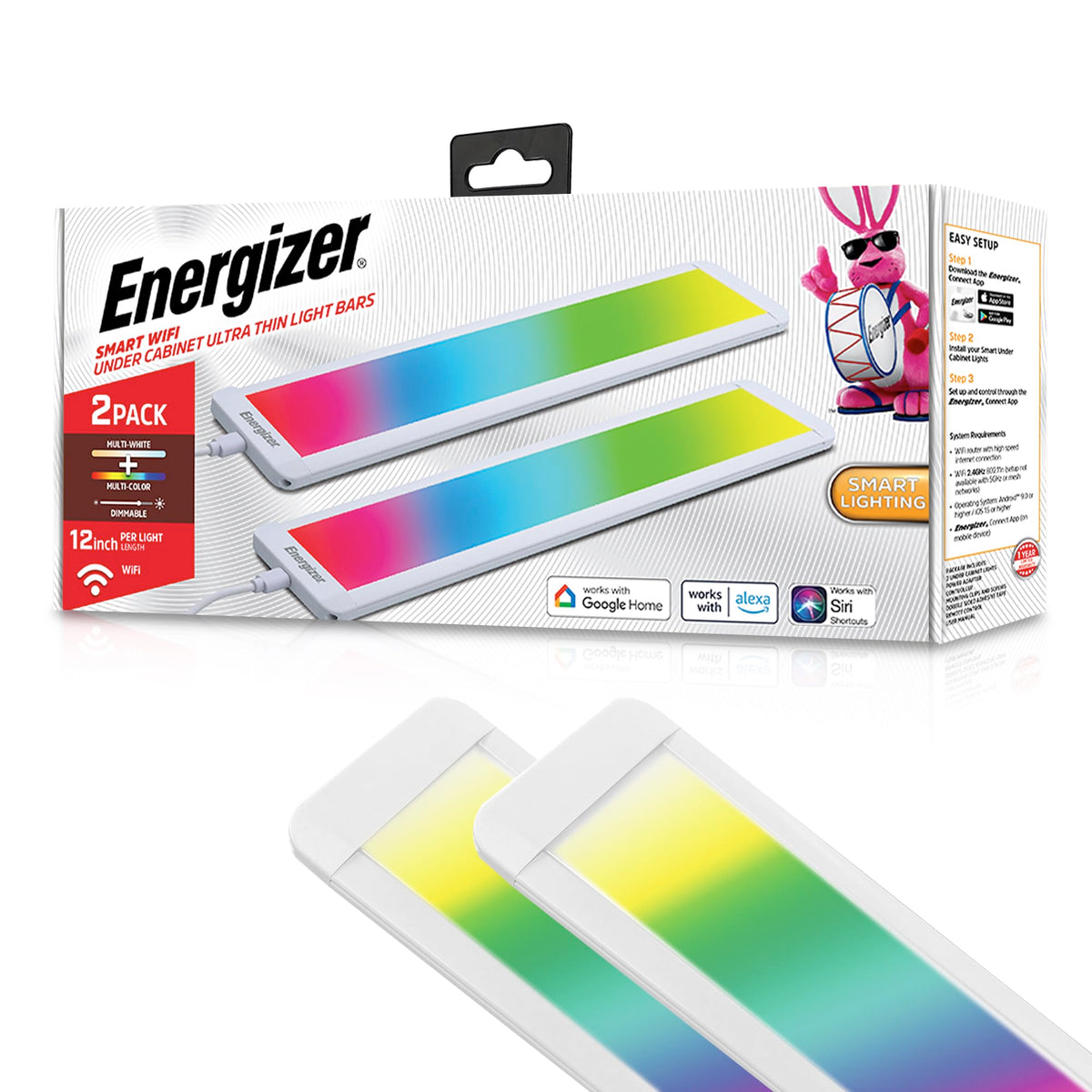 Energizer Smart Under Cabinet Light Bar 2 Pack Ultra Thin 0 - Energizer Official Imagery - 1