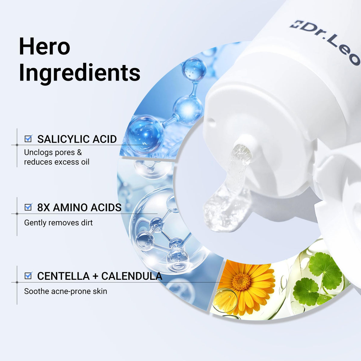 3 Step Acne Treatment Bundle 1 8 Salicylic Acid Spot Serum - Dr.Leo Official Imagery - 6