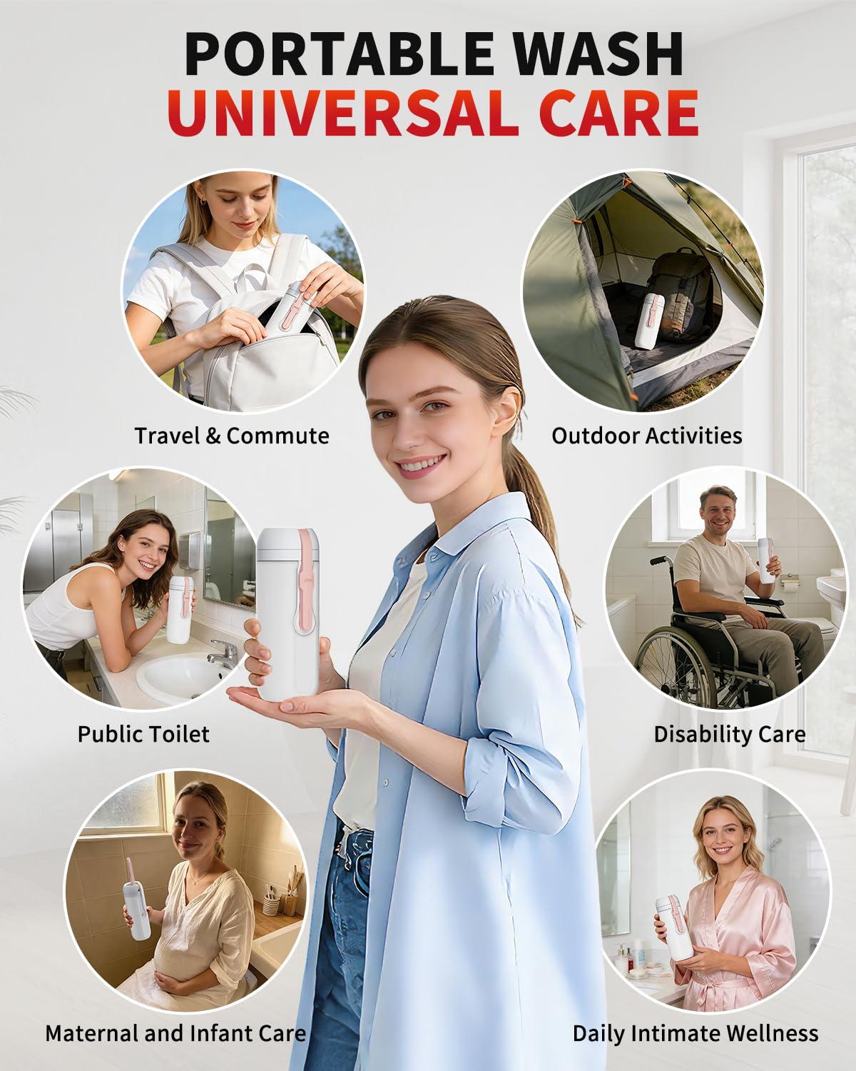 Rainsworth Portable Electric Bidet 350ml for Travel Personal - Rainsworth Official Imagery - 7