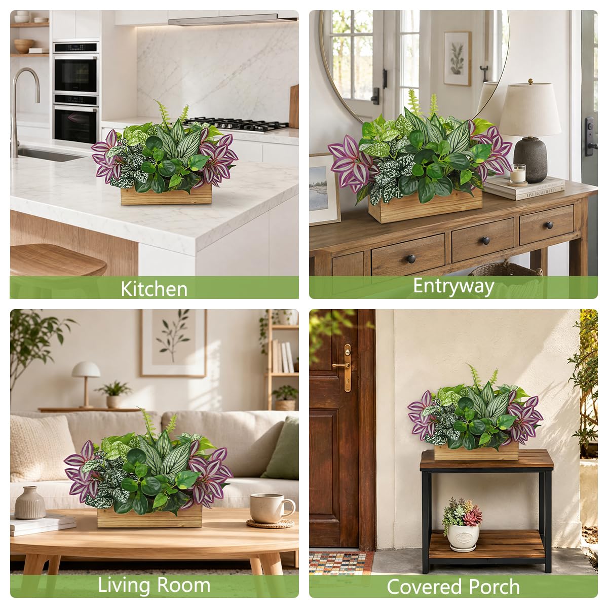 Artificial Mixed Greenery Arrangement Fake Plant Centerpiece - Villa Como Official Imagery - 8
