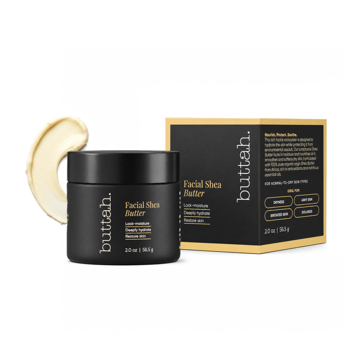 buttah. by Dorion Renaud Buttah Skin Facial Shea Butter 2oz – product photo (Body Butters)