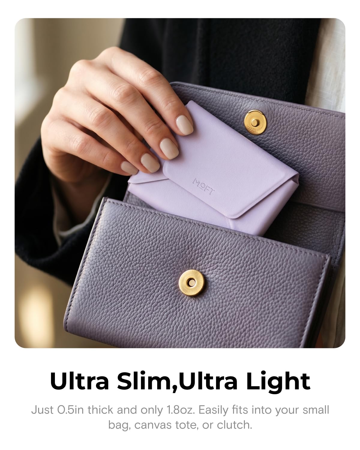MOFT Magnetic Women Wallet Phone Stand 8 Card Holder RFID - MOFT Official Imagery - 4
