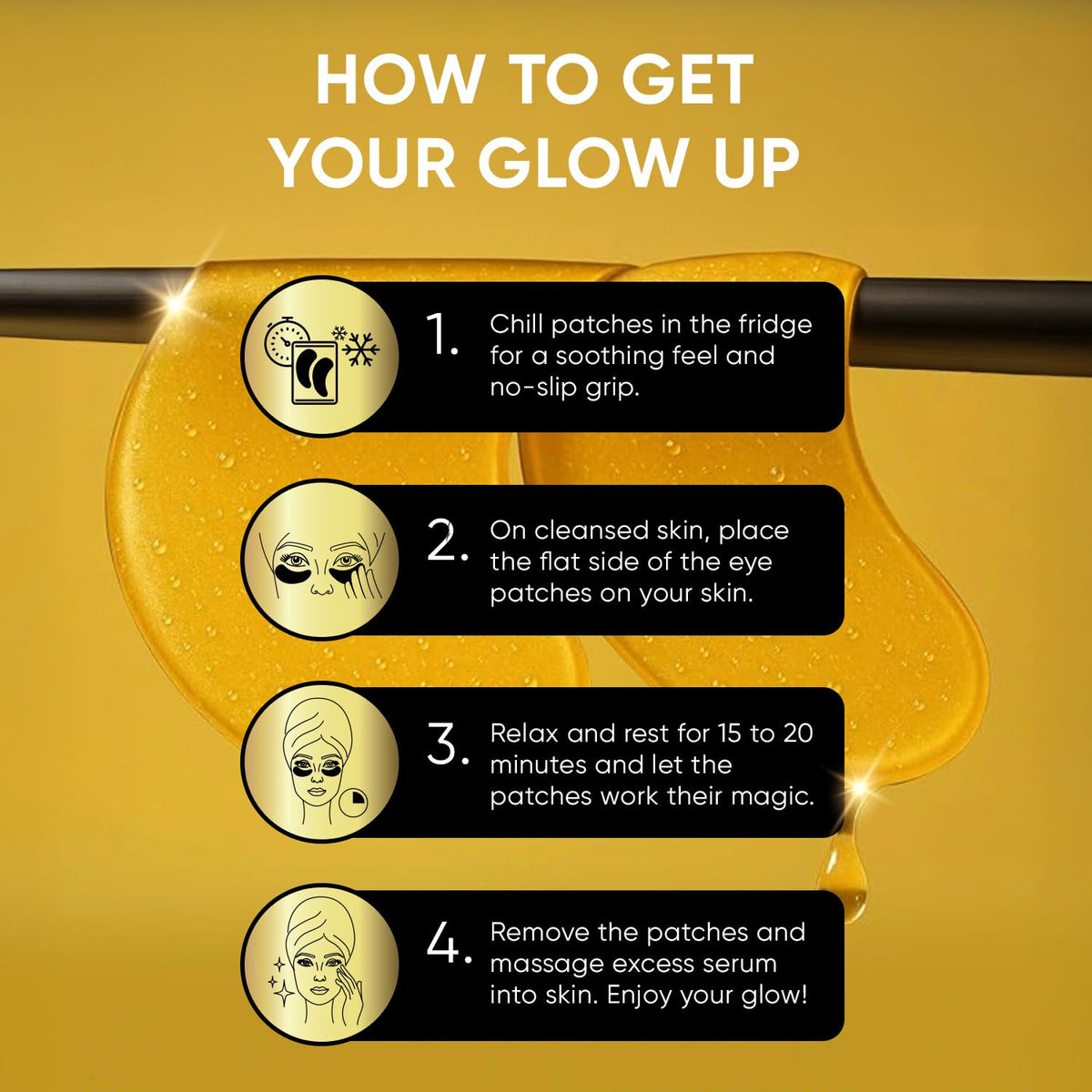 CÉLOR Under Eye Patches – back view and specifications