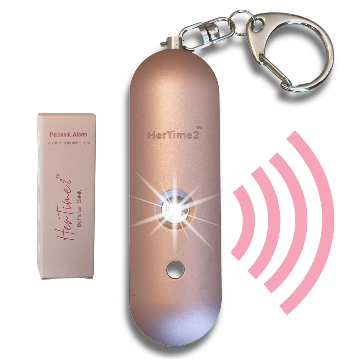 HerTime2 Personal Safety Alarm for Women – product photo (Horns & Sirens)