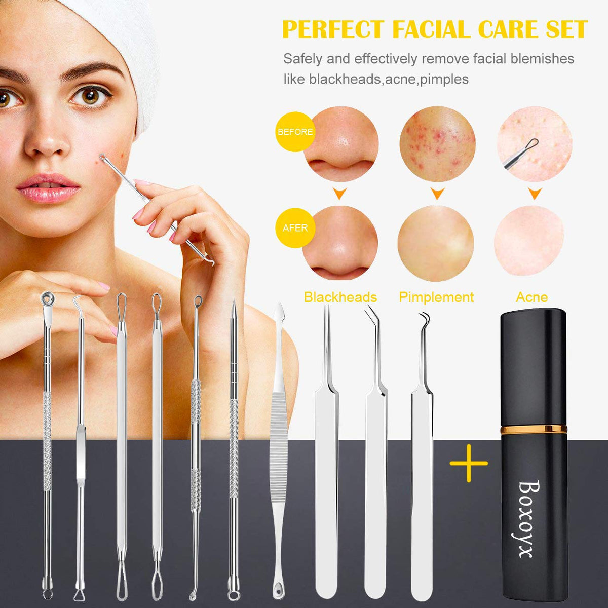 Boxoyx Pimple Popper Tool Kit – alternate angle