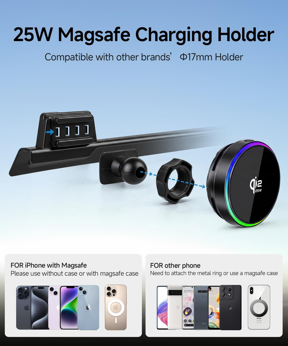 Qi2 2 25W Wireless Charger Car Phone Mount for Chevrolet - MaserWeller Official Imagery - 7