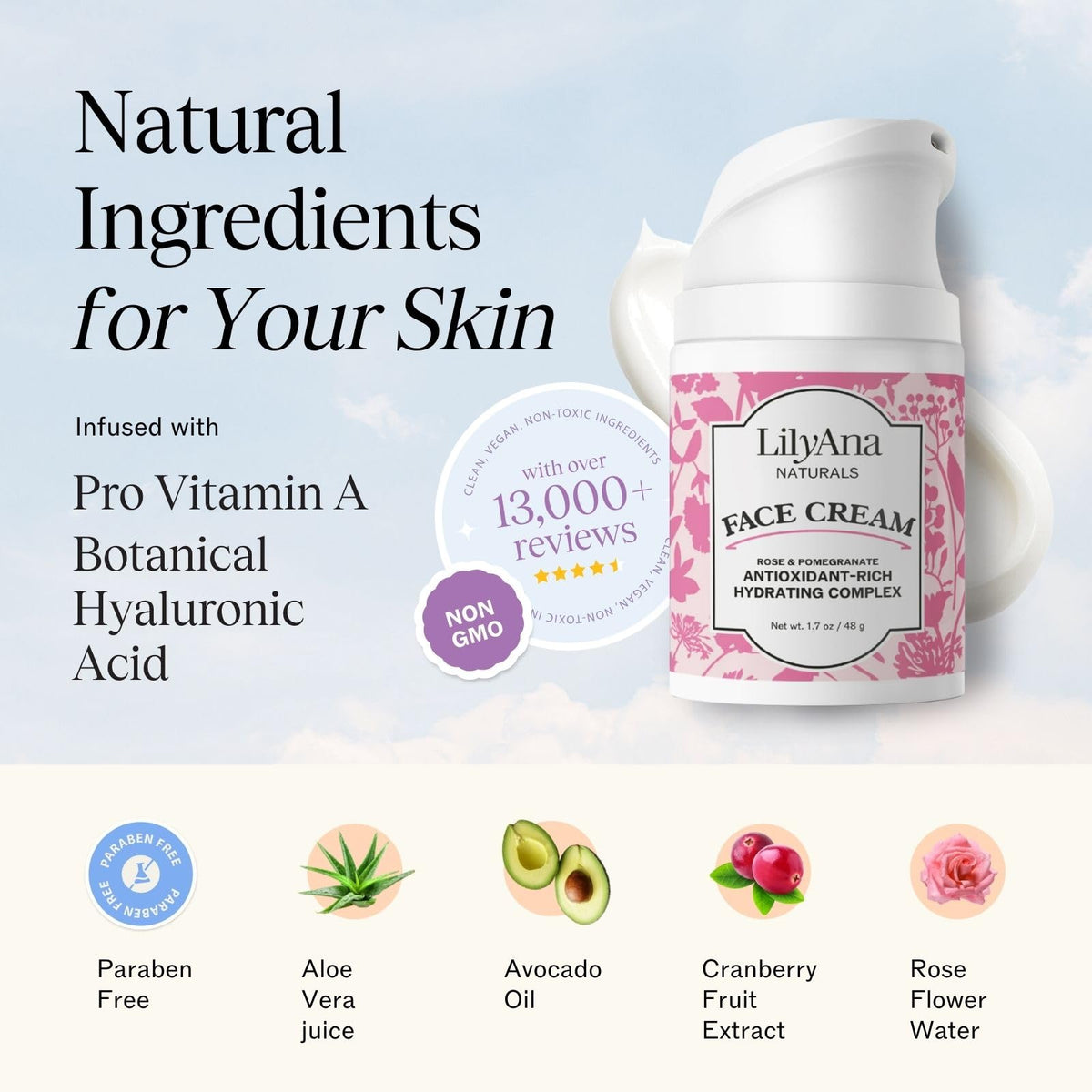 LilyAna Naturals Face Cream 1 7oz and Vitamin C Serum 1oz - LilyAna Naturals Official Imagery - 6