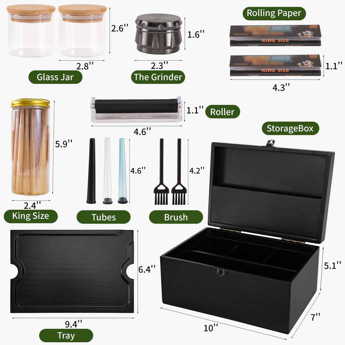 Large Bamboo Storage Box with Organizer Tray Decorative Box - Premium Selection Official Imagery - 3